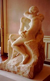 The Kiss in marble in the Muse Rodin