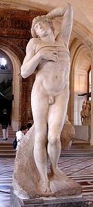 Michelangelo's 'Dying Slave'  or 'Bound slave' (1514-16, marble, 90" high). Photo. Artchive